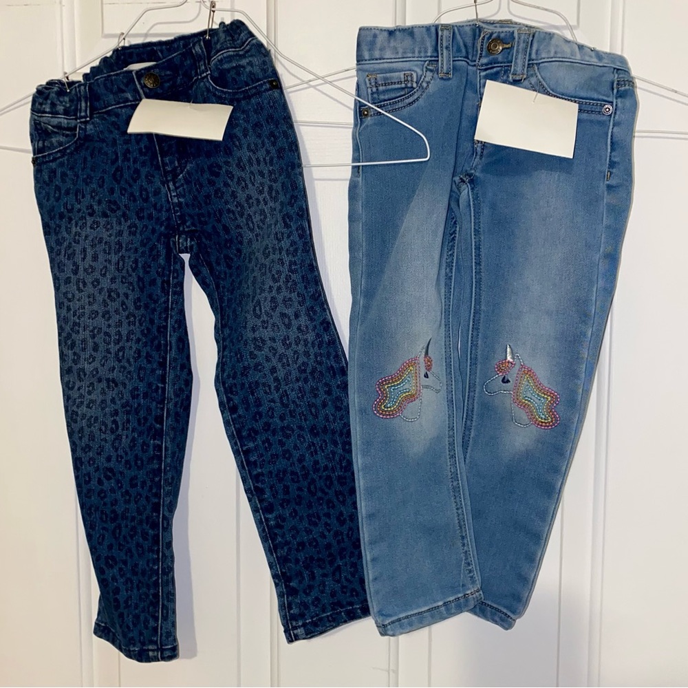 Girls 4T jeans Cat & Jack crazy 8 unicorn